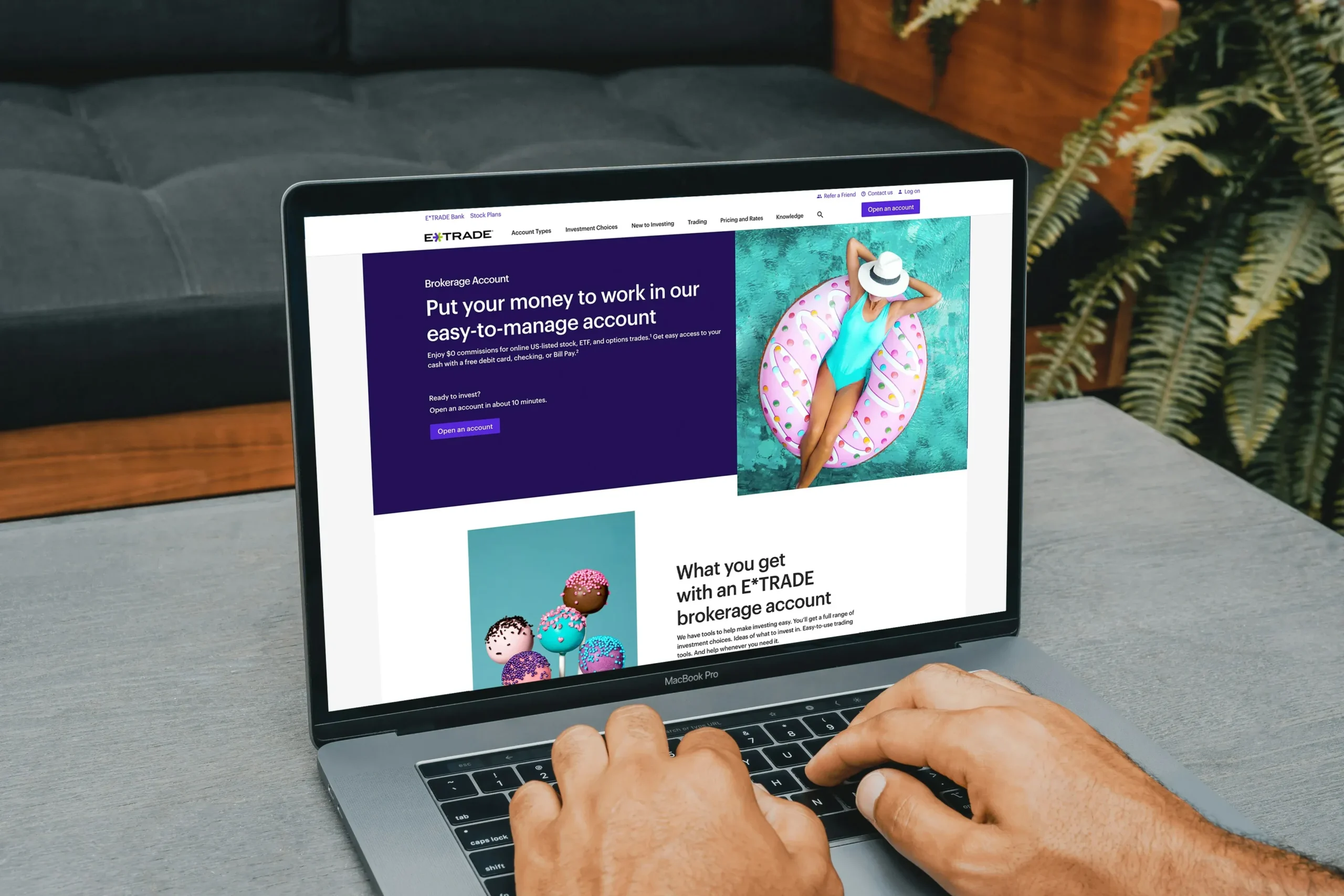 Professional web design portfolio layout example
