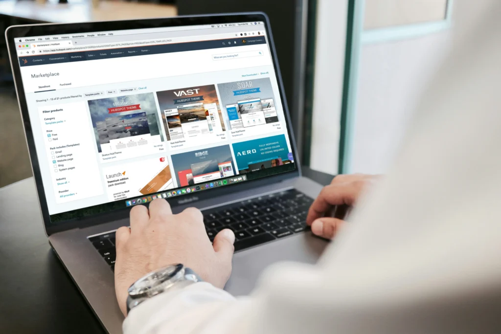 Modern ecommerce website design with online store features