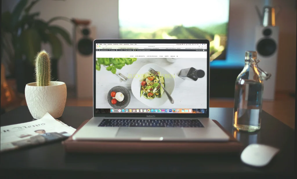 Online store website design with product pages and checkout system
